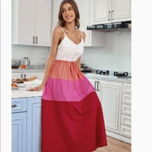 Cupshe Zsazsa Thin Straps Tie Waist Drawstring Slip Dress Size S